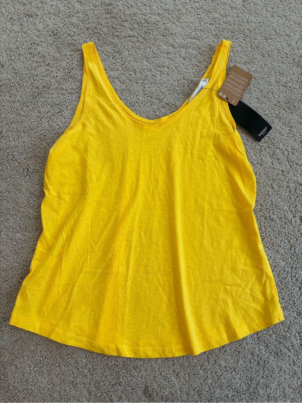 Mango Sunny Yellow Scoop-Neck Tank Top Women’s XS